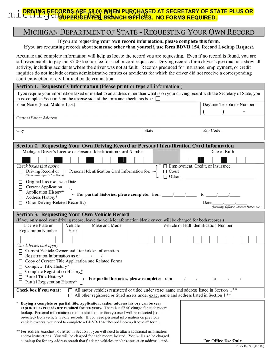 Fill Your Michigan 153 Template
