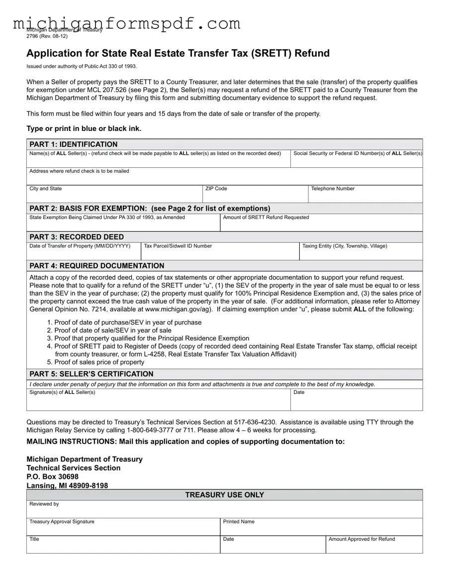 Fill Your Michigan 2796 Template