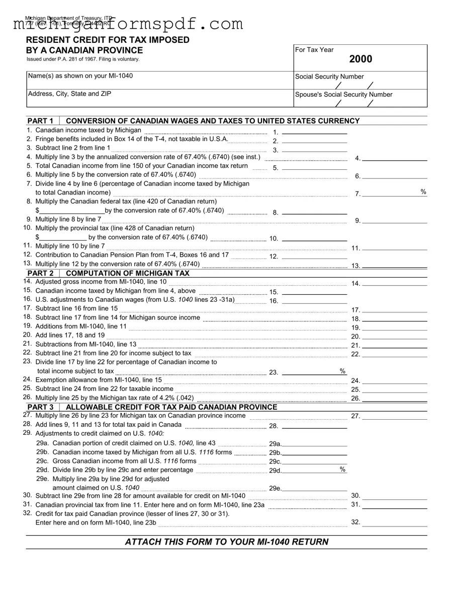 Fill Your Michigan 777 Template
