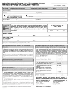 Fill Your Divorce Or Annulment Michigan Template
