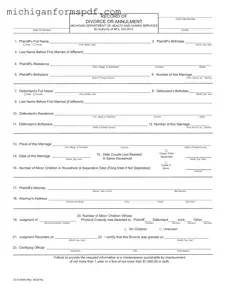 Fill Your Michigan Dch 0838 Template