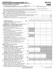Fill Your Michigan Mi 2210 Template