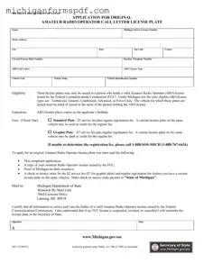 Fill Your Michigan Mv 74 Template