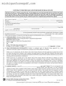 Fill Your Michigan Real Estate Buy Template