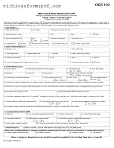 Fill Your Michigan Wc 100 Template