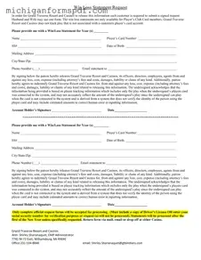 Fill Your Michigan Win Loss Statement Template