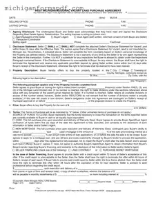 Fill Your West Michigan Vacant Land Agreement Template